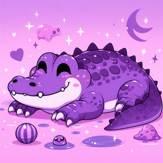 Smiling Crocodile Art Print